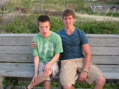 Nick and his brother, Hank at the Outer Banks, NC