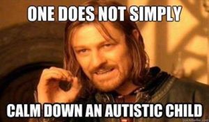calm down autistic child
