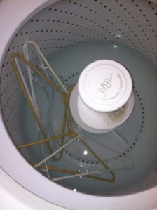 hangers in washing machine